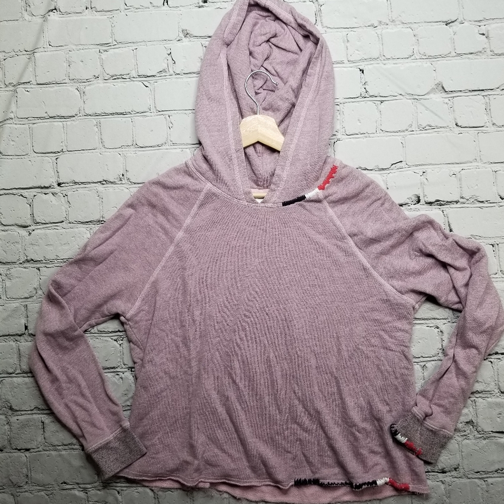 Sundry melange lavender embroidered hoodie sweatshirt Small